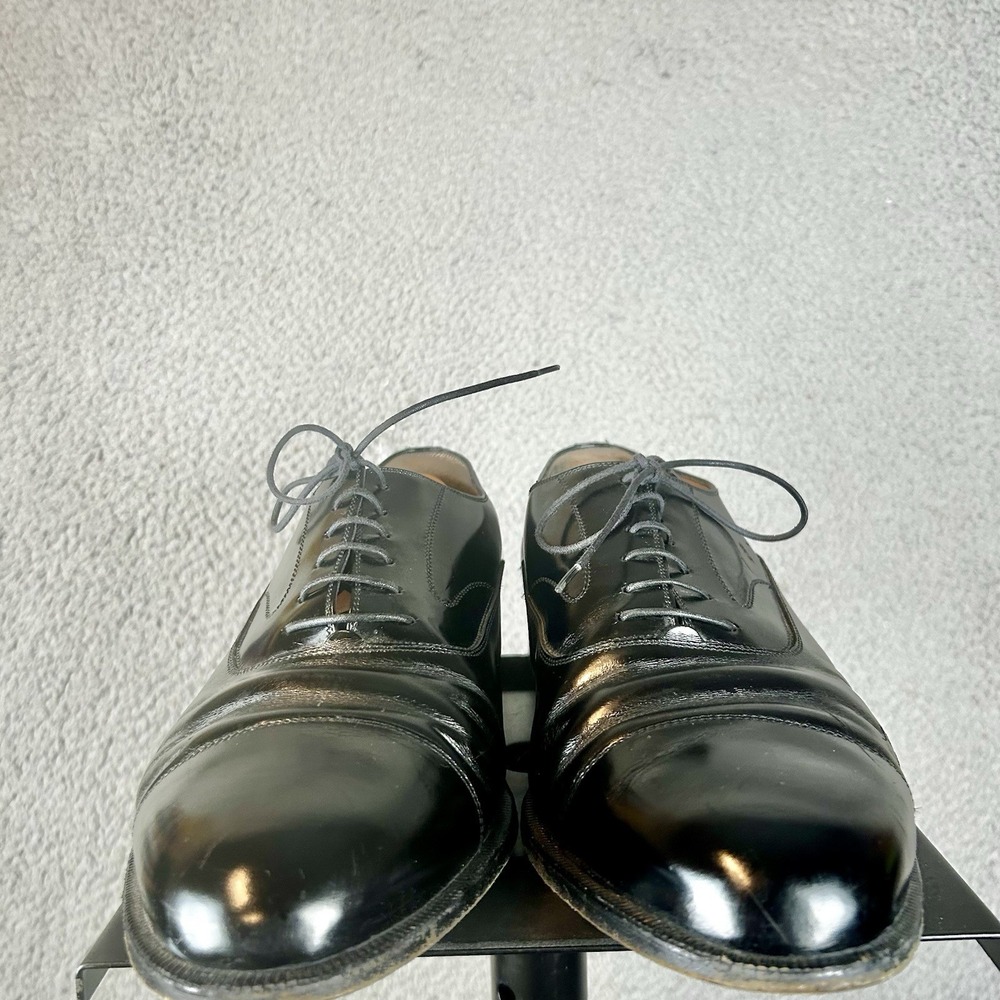 SALVATORE FERRAGAMO  Men's Newland Nero Calf Black Leather Lace-up OXFORD Sz 11‎